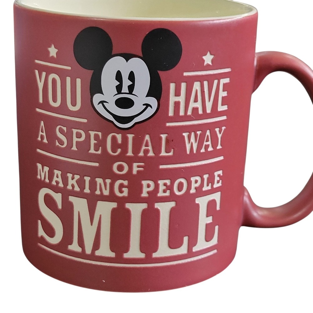 Disney Mickey Coffee Mug 16 Oz Red You Have A Special Way of Making People Smile